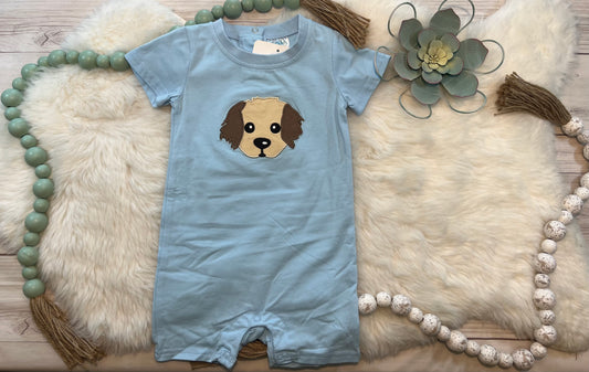 Puppy Blue Romper