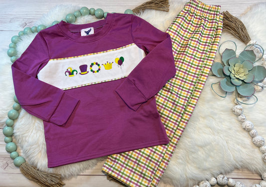 Mardi Gras Boy Pant Set