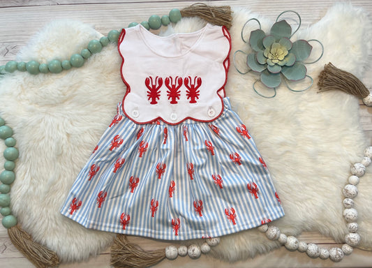 Crawfish Trio Scallop Dress