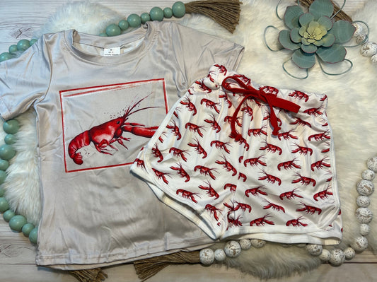 Lobster Printed Short Set