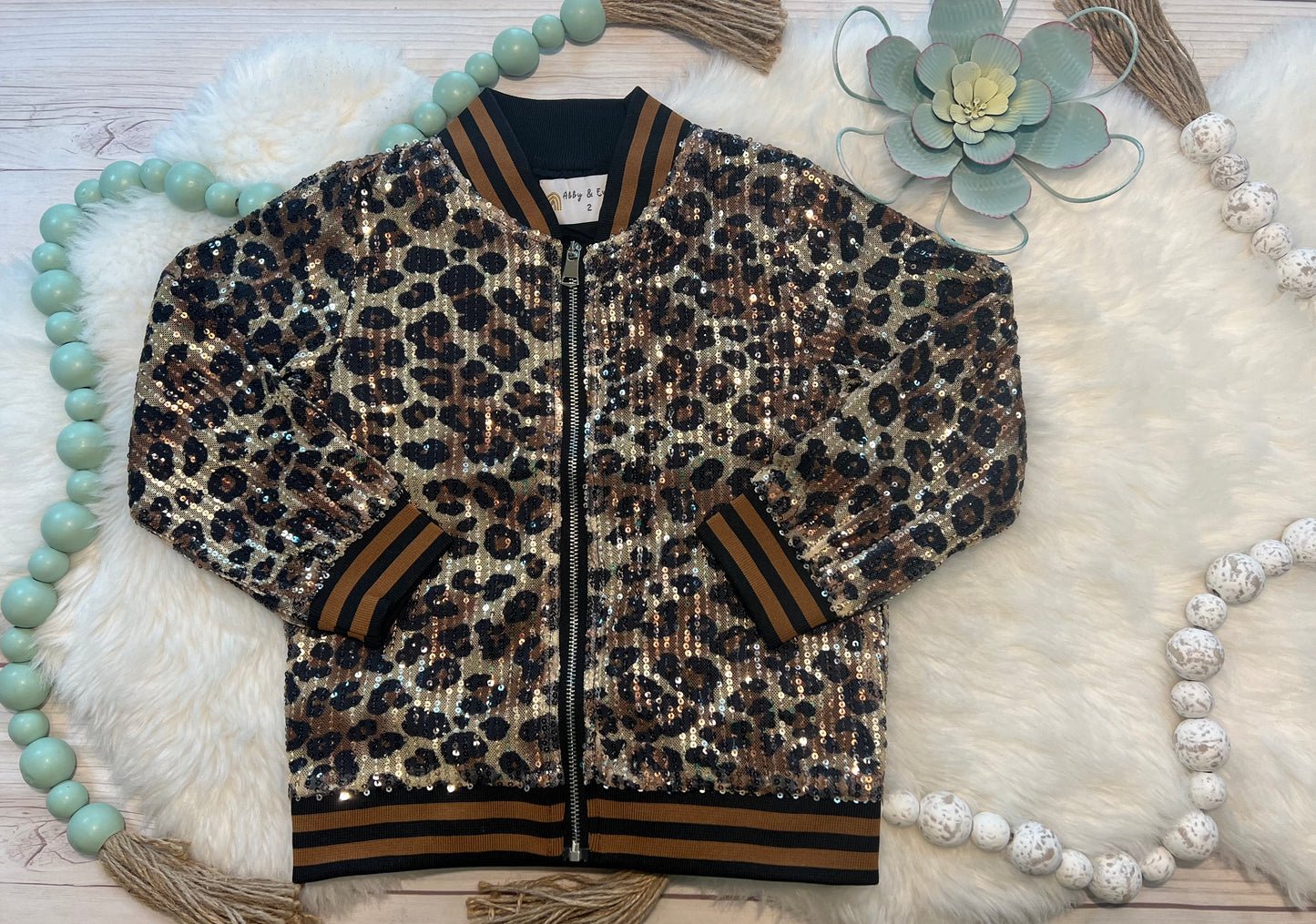 Sequin Leopard Jacket