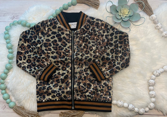 Sequin Leopard Jacket