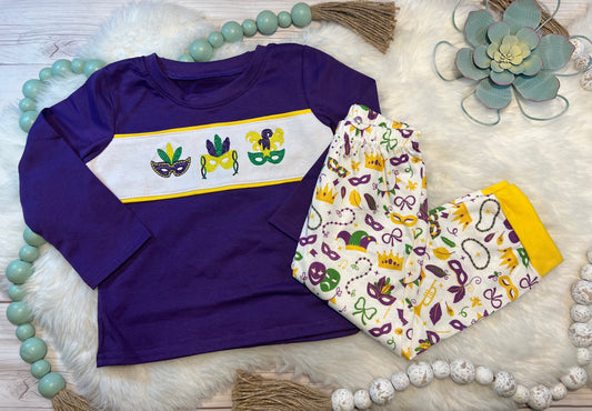 Mardi Gras Masks Pant Set