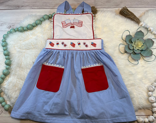 Independence Day Hand Embroidered Dress