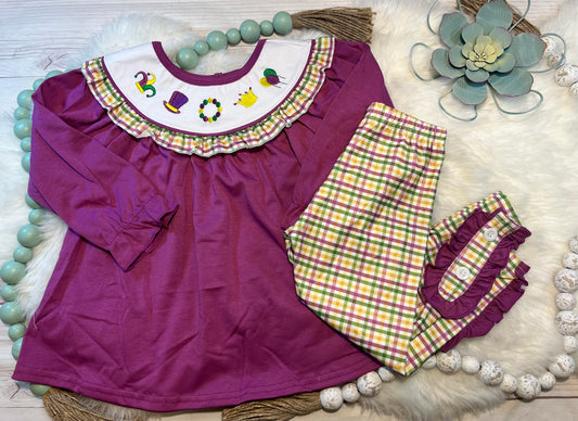 Mardi Gras Girl Pant Set