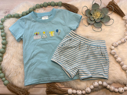 Birthday Boy Blue Short Set